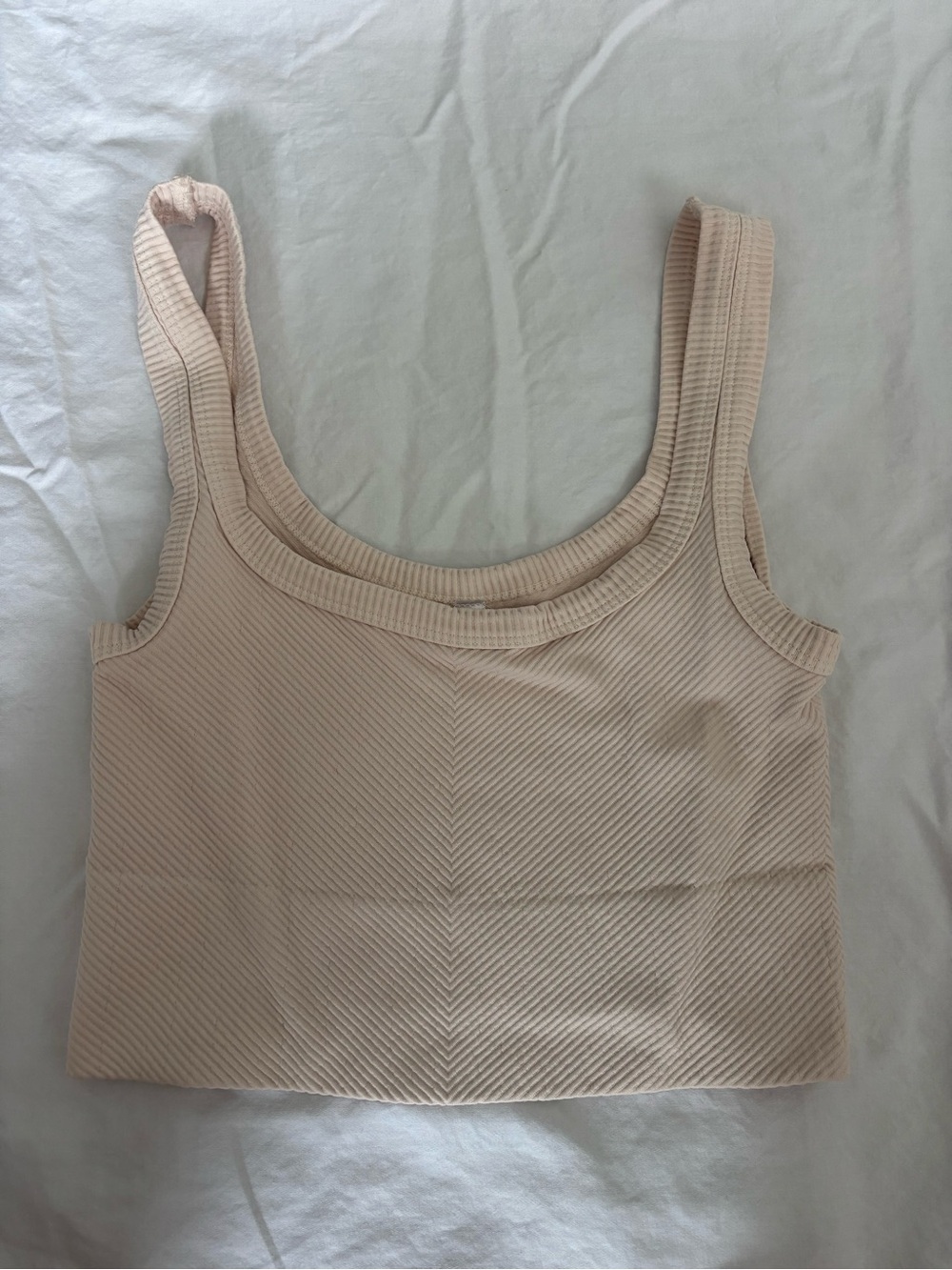 Nikibiki Cream Ribbed Tank Top